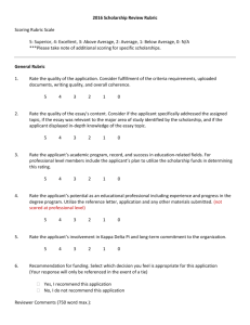 Scoring Rubric