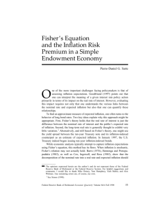 Fisher's Equation and the Inflation Risk Premium in a Simple