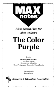 The Color Purple - The Syracuse City School District