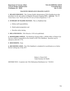 VHA Hbk 1105.05, Magnetic Resonance Imaging Safety