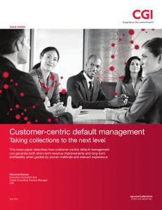 Customer-centric default management