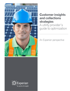 Customer insights and collections strategies A utility