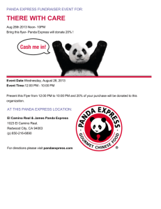 Panda Express Fundraising Event for There With Care