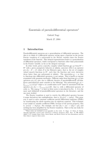 Essentials of pseudodifferential operators∗