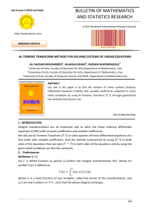 Bulletin of Mathematics and Statistics Research (BOMSR)