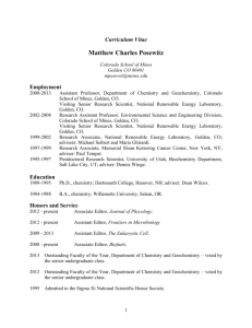 Full CV (PDF file) - Department of Chemistry and Geochemistry