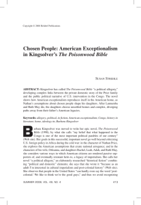 Chosen People: American Exceptionalism in Kingsolver's