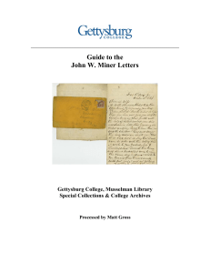 MS – 096: John W. Miner Letters