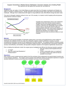 Surgeon Ownership in Medical Device Distribution