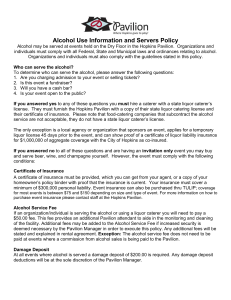 Pavilion Alcohol Policy