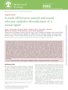 A trade-off between natural and sexual selection underlies