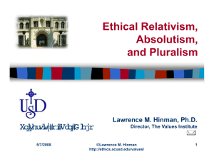 Ethical Relativism - RiGHT BRAiN MEDiA