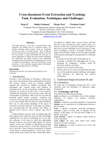 Cross-document Event Extraction and Tracking