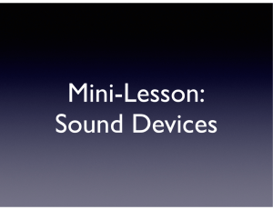 Mini-Lesson: Sound Devices