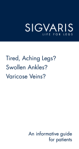 Tired, Aching Legs? Swollen Ankles? Varicose Veins?