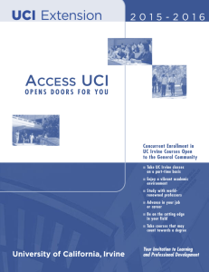 ACCESS UCI brochure - UCI Extension
