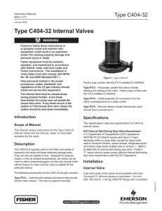 Type C404-32 internal Valves