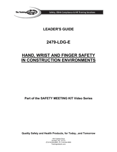 2479-LDG-E HAND, WRIST AND FINGER SAFETY IN