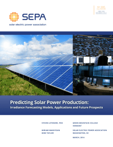 Predicting Solar Power Production