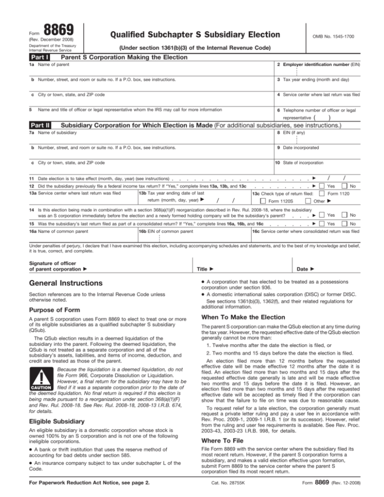 Form 8869 Bradford Tax Institute