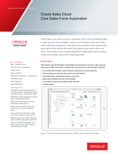 Oracle Sales Cloud Data Sheet