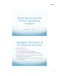 Study Abroad and the Picker Engineering Program