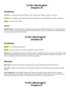 To Kill a Mockingbird Chapters 25 To Kill a Mockingbird Chapters 26