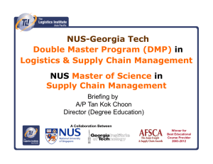 supply chain management - The Logistics Institute