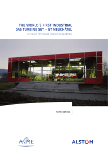 THE WORLD'S FIRST INDUSTRIAL GAS TURBINE SET – GT