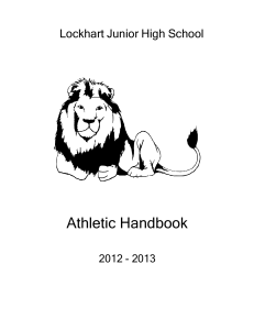 Athletic Handbook - Lockhart Junior High School