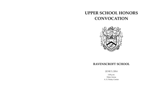 convocation program - Ravenscroft School