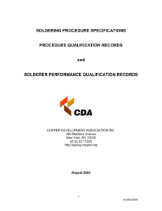 soldering procedure specifications