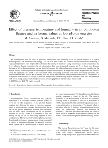 Effect of pressure, temperature and humidity in air on photon fluence
