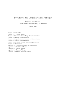 Lectures on the Large Deviation Principle