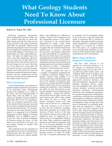 What Geology Students Need To Know About Professional Licensure