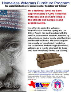 Homeless Veterans Furniture Program