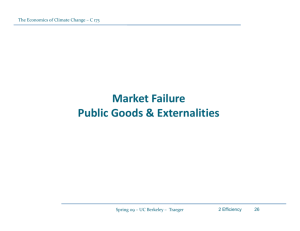 Public Goods Externalities - Agricultural and Resource Economics