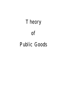 Theory of Public Goods