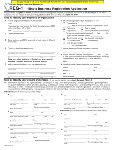 REG-1 Illinois Business Registration Application