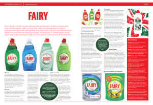 Fairy is Britain's number one dish-cleaning brand and