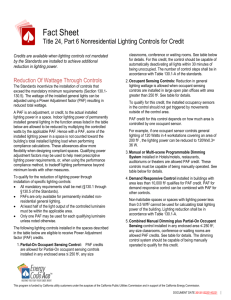 Fact Sheet: Nonresidential Lighting Controls for Credit 2013