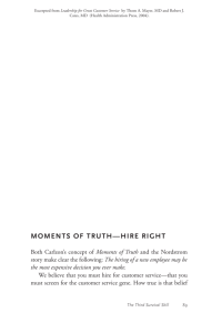 MOMENTS OF TRUTH—HIRE RIGHT