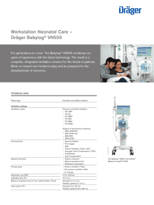 Workstation Neonatal Care - Dräger Babylog® VN500