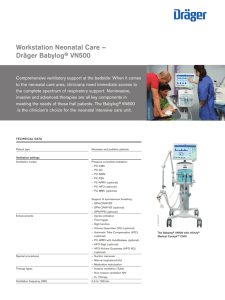 Workstation Neonatal Care – Dräger Babylog® VN500