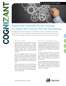 Optimizing Outcome-Driven Change: It's About the Process, Not the