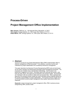 Process-Driven Project Management Office Implementation