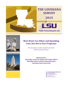 the louisiana survey 2015 - Reilly Center for Media & Public Affairs