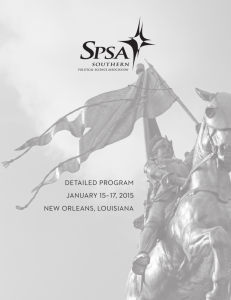 2015 SPSA Conference Program - Southern Political Science