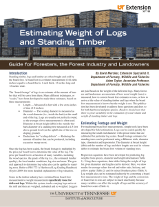 Estimating Weight of Logs and Standing Timber