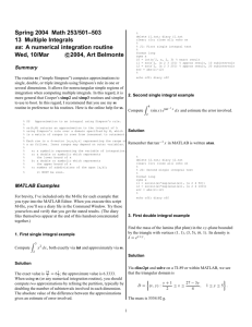 Spring 2004 Math 253/501–503 13 Multiple Integrals ss: A